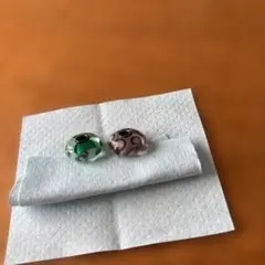 トロールビーズ　2個　グリーン　パープル