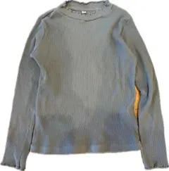 UNIQLO リブハイネックTシャツ トップス　ロンT １４０センチ
