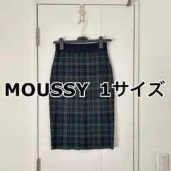 moussy チェック ニット タイトスカート 1サイズのサムネイル