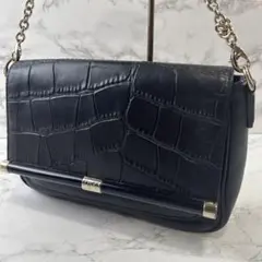 DIANE von FURSTENBERG 本革 クロコ型押し ショルダーバッグのサムネイル