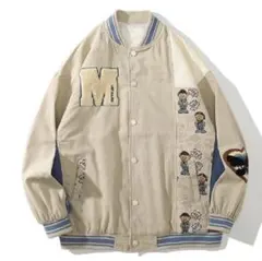 スタジャン　ベージュ