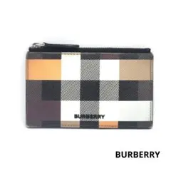 未使用】Burberry フラグメントケース チェック マルチカラー レザー 