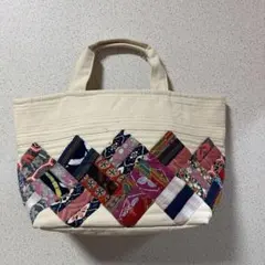 パッチワーク トートバッグ 和柄 ハンドメイド