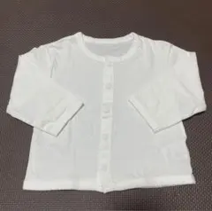 カーディガン日本製 綿100％ 無地 ホワイト系　楽天モンキーパンツ　95