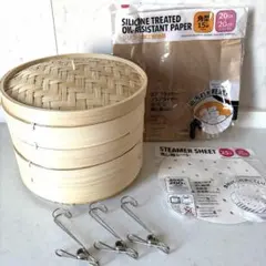 IKEA 竹製蒸し器 20cm シリコーンシート　フックのサムネイル