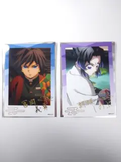 鬼滅の刃 トレーディング箔押しブロマイド 無限城編ver. 冨岡義勇 胡蝶しのぶ