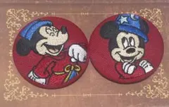 ファンタジア　ミッキー　刺繍缶バッジ
