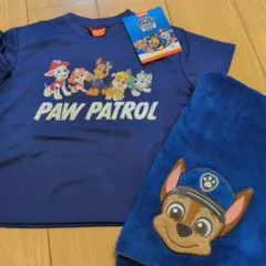 【新品未使用】PAW PATROL キャラクターTシャツとバスタオル　チェイス