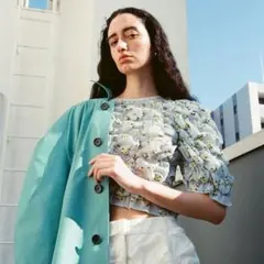 CLANE FLOWER JACQUARD SHIRRING TOPS - メルカリ