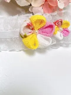 ベビーヘアバンド　つまみ細工