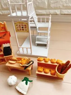 シルバニアファミリー　こんがりオーブン！　はじめてのパン屋さんセット　屋外階段
