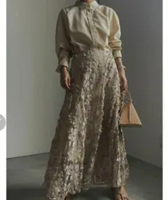 Ameri VINTAGE　LACE LAYERED SHIRT DRESS