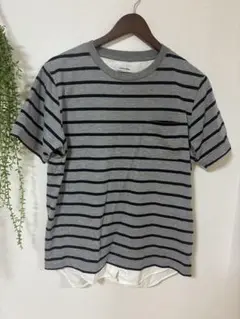 GLOBAL WORK ストライプ Tシャツ Lサイズ