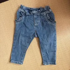 EDWIN フリル付きストレッチデニムパンツ 80cm