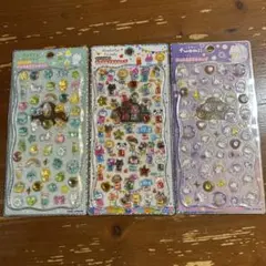 ストーン付き　ジュエルプチドロップ　３枚セット