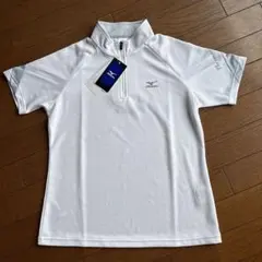 【新品】Mizuno ハーフジップシャツ 防汚　白　M