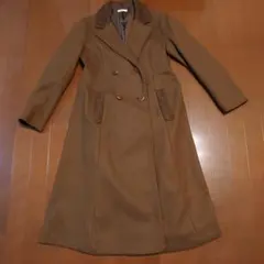 axes femme　レース襟ダブルブレストチェスターコート　ブラウン