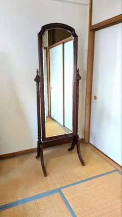 カリモク コロニアル スタンドミラー 姿見 全身鏡 回転式 - メルカリ