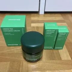 新品【イニスフリー】グリーンティー セラミド バリア クリーム 50ml おまけ