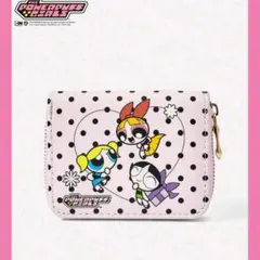 グラニフ パワーパフガールズ 二つ折り財布 グレー PPG ジップ