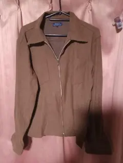 MEN'S MELROSE メンズ ジップアップ ブルゾン ブラウンのサムネイル