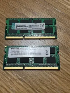 メモリ2枚 1枚目　8GB 2枚目　4GB