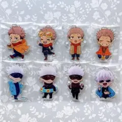 呪術廻戦 虎杖悠仁 五条悟 タイトー アクリルキーホルダー 8点セット