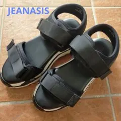 【JEANASIS】 厚底 スポーツサンダル 黒 Ｌ 春夏のサムネイル