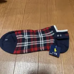 Polo Ralph Lauren チェック柄スニーカーソックス　23-24cm