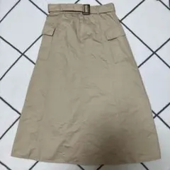 COLZA ベージュ ベルト付き ロングスカート M