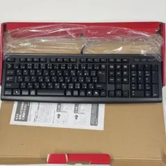 ELECOM 有線キーボード メンブレン ブラック PCキーボード 未使用