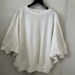 タックフライスワイドTシャツ　オフホワイト