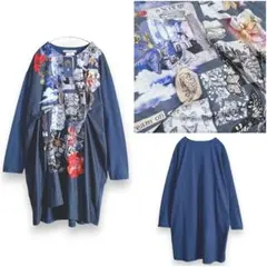 【ScoLar】スカラー 花蝶コラージュ ワンピース タグ付未使用