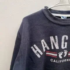 ⭐️ HANG TEN 【M】 ネイビー トレーナー 裏起毛 ゆったり 古着 秋のサムネイル