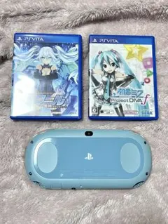PSVita PCH-2000 本体ライトブルー　ノワール　初音ミクカセット付き