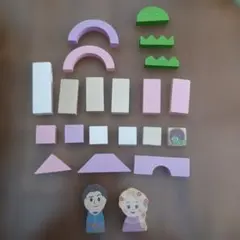 塔の上のラプンツェル 木製つみきセット　箱無しのサムネイル