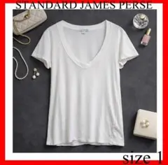 STANDARD JAMES PERSE ✨VネックTシャツ 　ホワイト　1のサムネイル