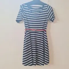 ピンキー&ダイアン　ストライプ 半袖 ひざ丈ワンピース