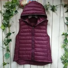 MK433★CHARGE★レナウン★フード付き軽量ダウンベスト★M