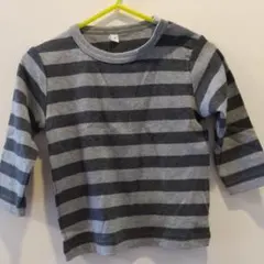 無印 ボーダー ロンT 80