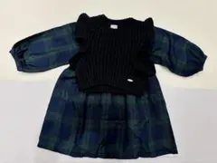 プティマイン petit main 90cm ベスト付ワンピース