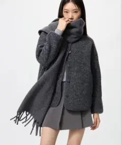 UNIQLO ボアフリースリラックスカーディガン S