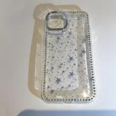 iPhone13／14用ケース キラキラ星柄