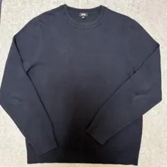 ユニクロ　ニット　メンズ　Mサイズ　紺色