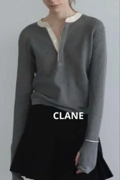 CLANE ★ MESH HENLEY NECK TOPS ドライクリーニング済のサムネイル