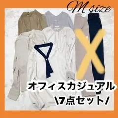 オフィスカジュアル　コーデセット　春夏　きれいめ　1週間コーデ　ブラウス　M