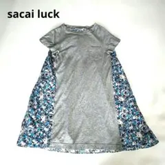 sacai luck 異素材切替 花柄チュニックワンピース 日本製 2のサムネイル