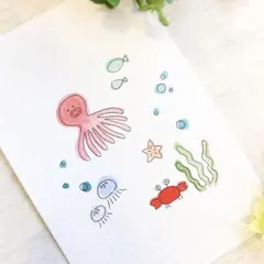 原画　水彩画　海