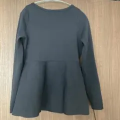 urs ユアーズ バックパールペプラムニットトップス ネイビー M