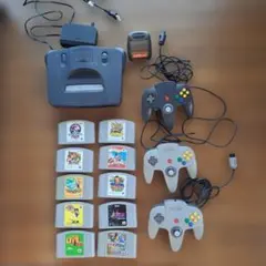 まとめ売り❗️ニンテンドー64本体、ソフト5個 ps1電源ケーブルav